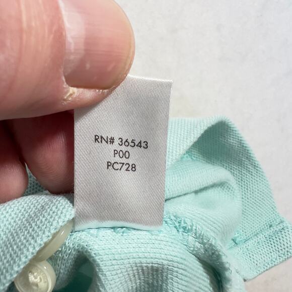 Calvin Klein Polo Shirt Men XXL All Cotton Mint Green Pockets Button Down Collar - Picture 8 of 11